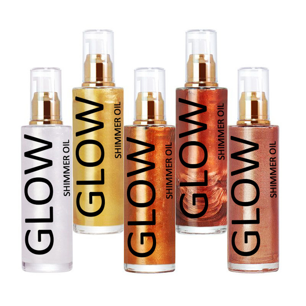 Body Shimmer Lotion - フェイス＆ボディハイライターローション プライベートラベル 5色 長持ち カスタムロゴ シマーオイルメイクアップ