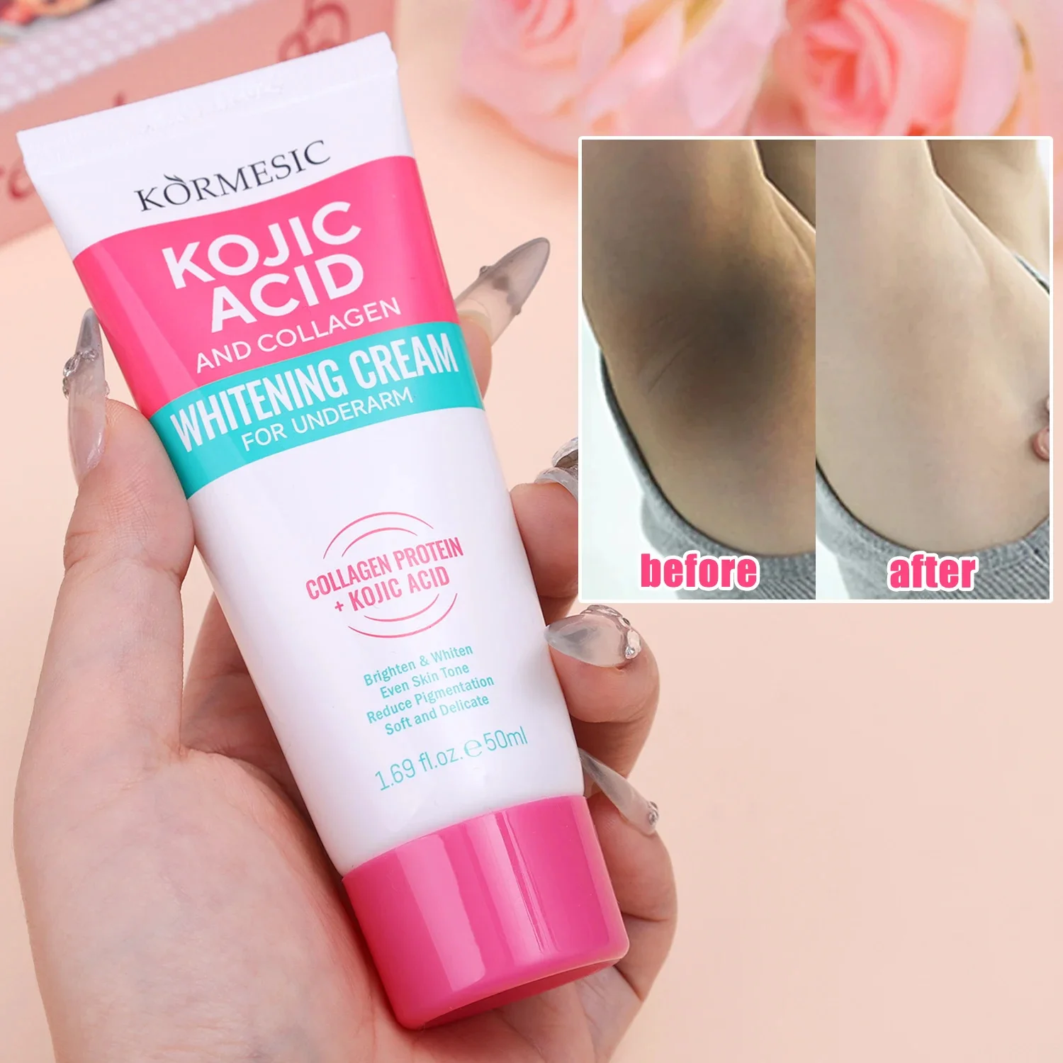 Anti-Aging Face Cream - コラーゲン配合の黒ずみ解消クリーム、脇の黒ずみケア、デリケートゾーン用美白スキンケア製品