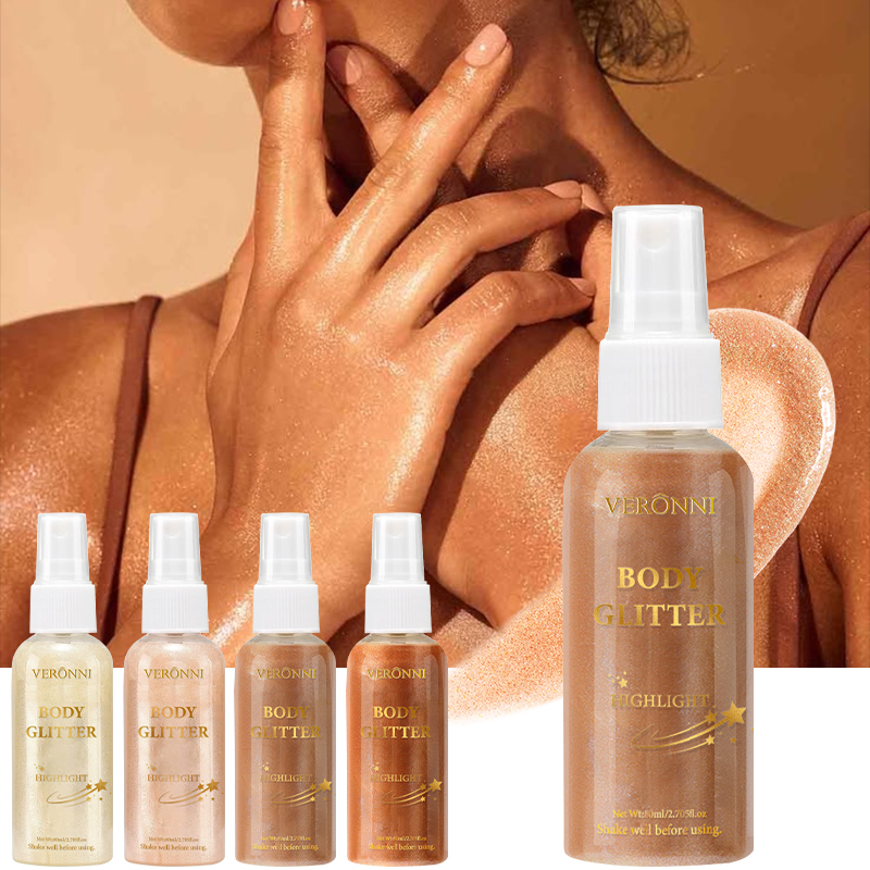 Body Shimmer Lotion - ボディリキッドグリッタースプレー 速乾性 微細な輝き 透明感のある繊細な光 ナチュラルな輝き 耐水性