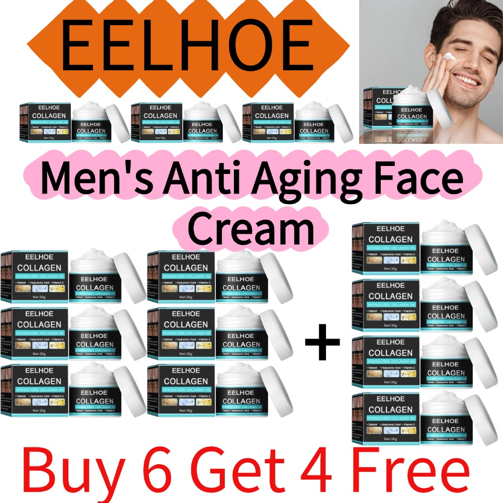 Anti-Aging Face Cream - EELHOE（6個購入で4個無料）メンズアンチエイジングフェイスクリームコラーゲン保湿フェイシャルローションヒアルロン酸ビタミンEスキンクリーム
