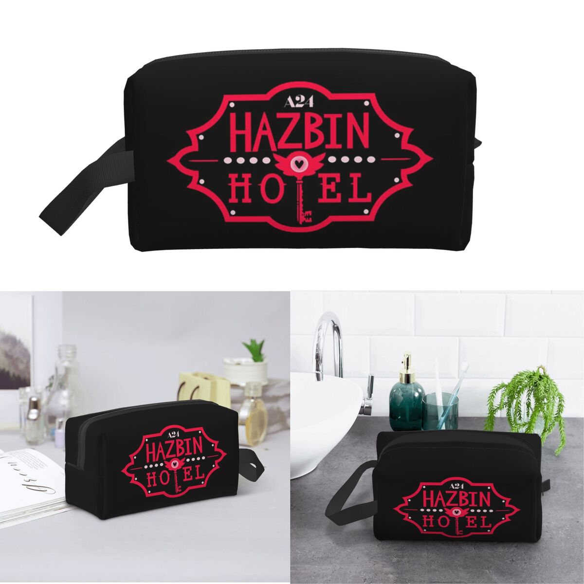 Beauty Makeup Songs - Hazbin Hotels コメディアニメアメリカソングアンドダンスメイクアップバッグ化粧品収納ドップキットトイレタリー化粧品バッグ女性用美容