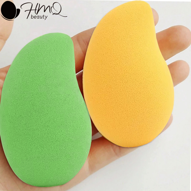 Beauty Makeup Blender - 12/2 個マンゴー形状ソフトメイクスポンジ顔美容化粧品パウダーパフファンデーションコンシーラークリームメイクアップブレンダーツール