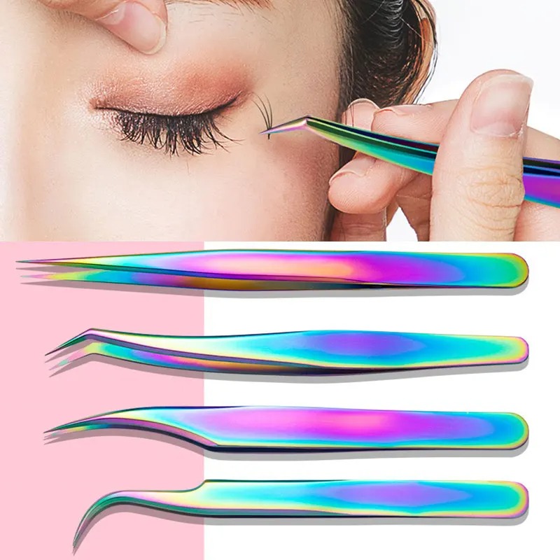 Photo Beauty Makeup - ステンレス製眉毛用ピンセット、斜め先端の除毛用ピンセット、まつ毛用ピンセット、二重まぶた用ピンセット、メイクアップツール、美容ツール