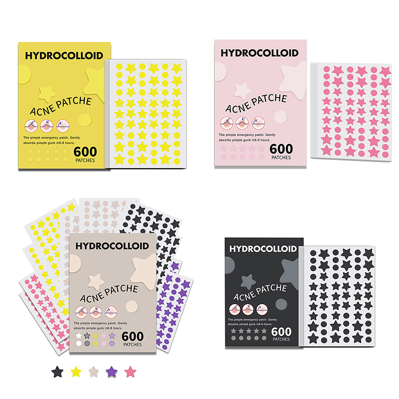 Makeup And Beauty - 600 ピース/セットスターにきびパッチにきびカラフルな目に見えないにきび除去スキンケアステッカーコンシーラーフェイススポット美容メイクツール