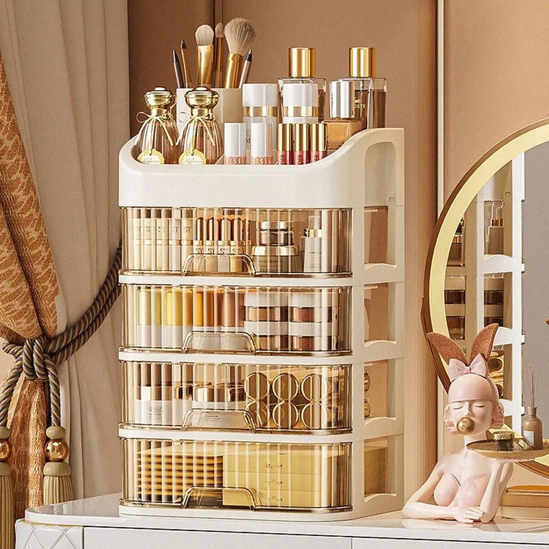 多層式化粧品収納ボックス、大容量スキンケアメイクアップオーガ - Beauty Kiss Makeup のレビューと価格