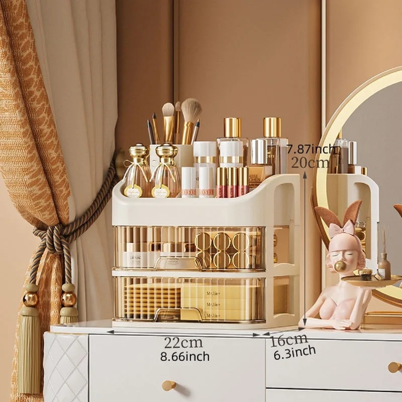 多層式化粧品収納ボックス、大容量スキンケアメイクアップオーガ - Beauty Kiss Makeup のレビューと価格