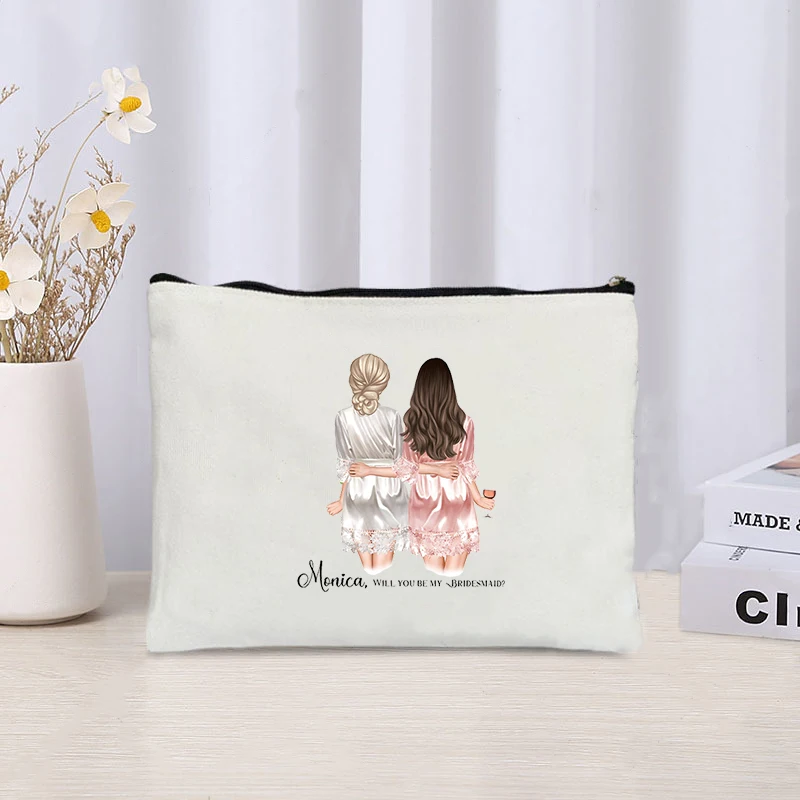 女性のための化粧品ポーチ,花嫁と花嫁介添人の名前,結婚披露宴 - Beauty Kiss Makeup のレビューと価格
