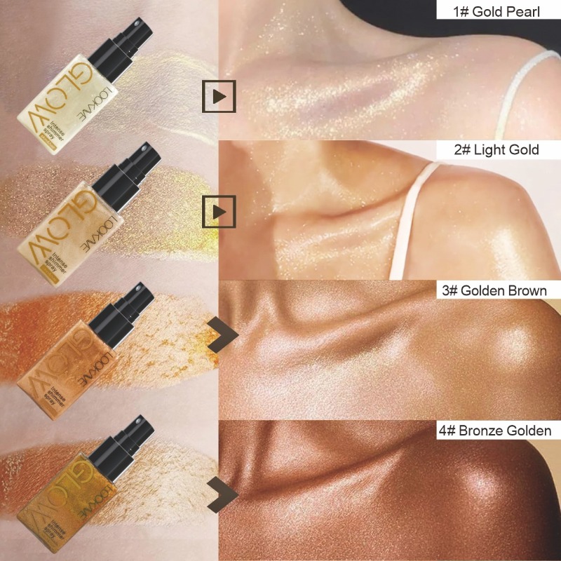 シマーオイルスプレー 防水 長持ち 保湿 ゴールド ブロンズ - Body Shimmer Lotion のレビューと価格