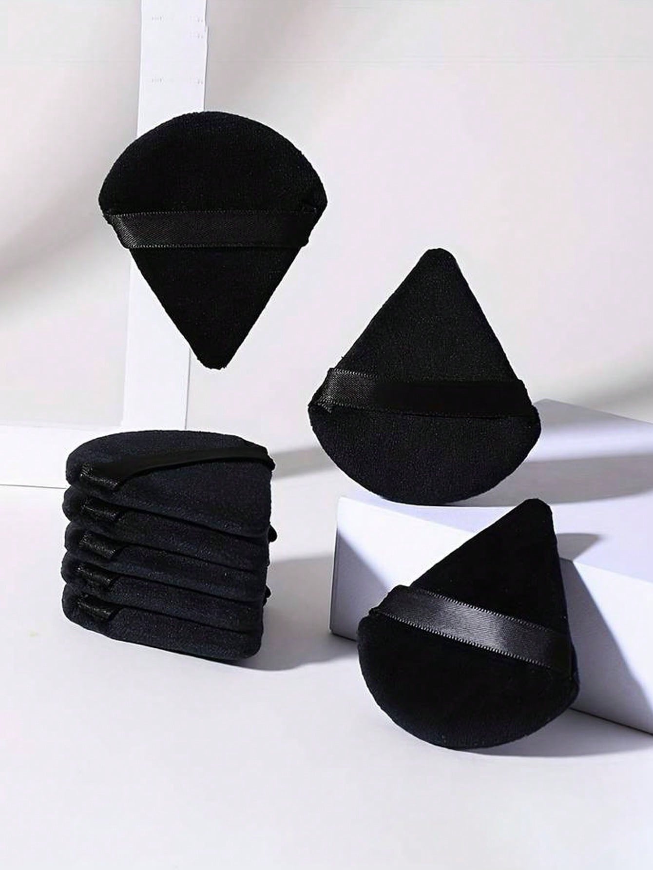 50/40/30/20/10/5 三角形ベルベットパフ、再利 - Beauty Makeup Blender のレビューと価格