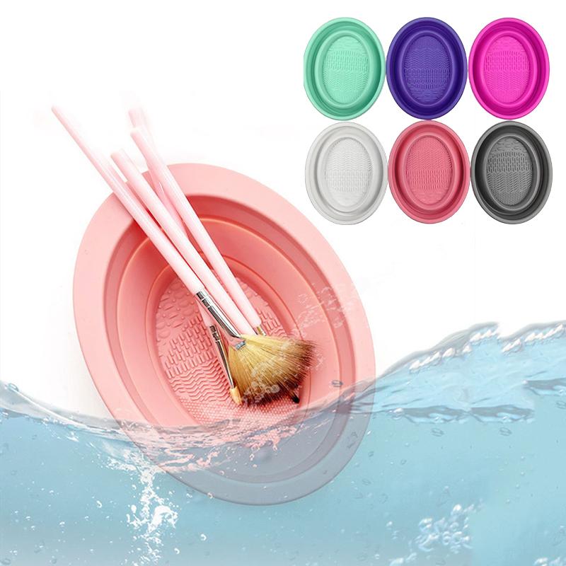 ソフトシリコーン化粧ブラシクリーナー折りたたみパウダーパフク - Beauty Makeup Salon のレビューと価格