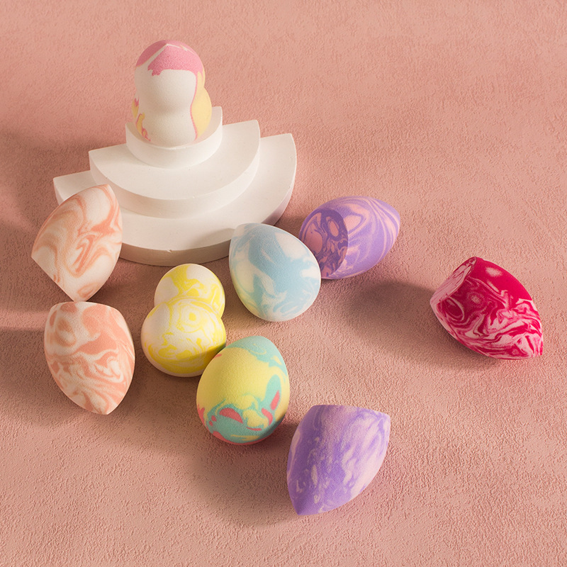超ソフトで弾力のある大理石模様のメイクアップスポンジ、ラテッ - Beauty Makeup Blender のレビューと価格