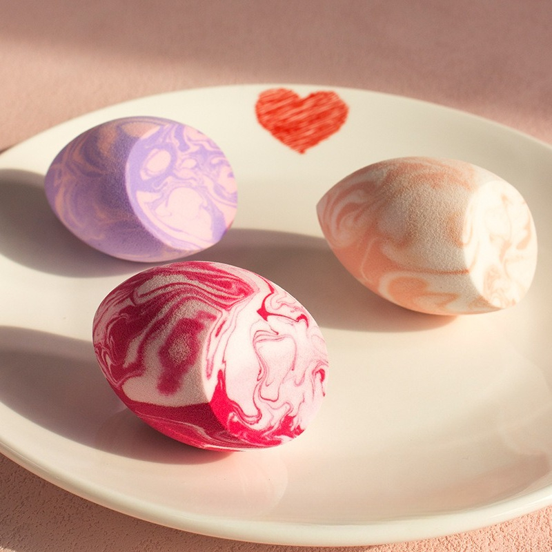 超ソフトで弾力のある大理石模様のメイクアップスポンジ、ラテッ - Beauty Makeup Blender のレビューと価格