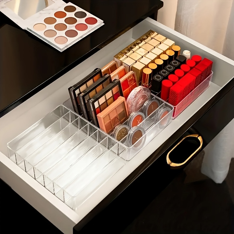 7区画クリアプラスチック製メイクアップオーガナイザー1個 - - Beauty Kiss Makeup のレビューと価格
