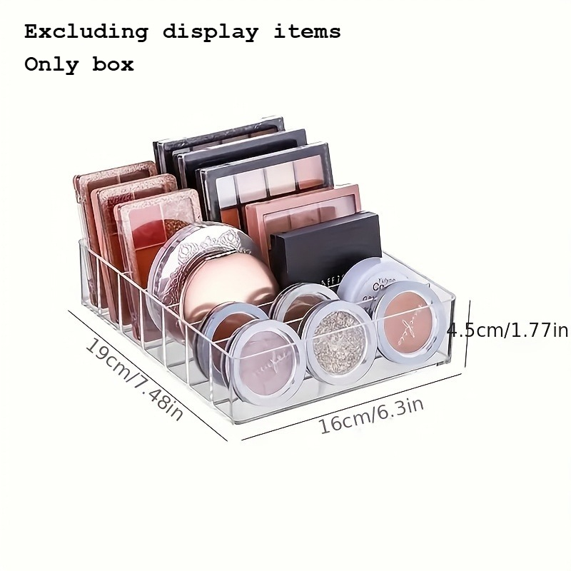 7区画クリアプラスチック製メイクアップオーガナイザー1個 - - Beauty Kiss Makeup のレビューと価格