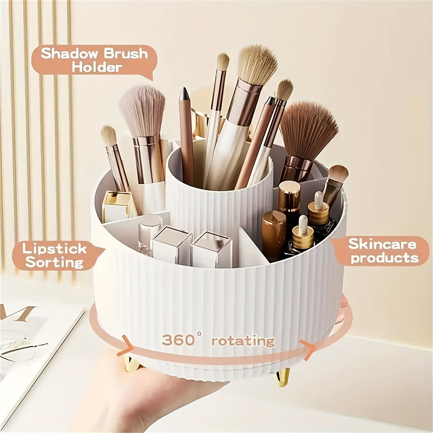 360 °   回転式のコスメ収納ケース - 1個 - プラ - Beauty Kiss Makeup のレビューと価格
