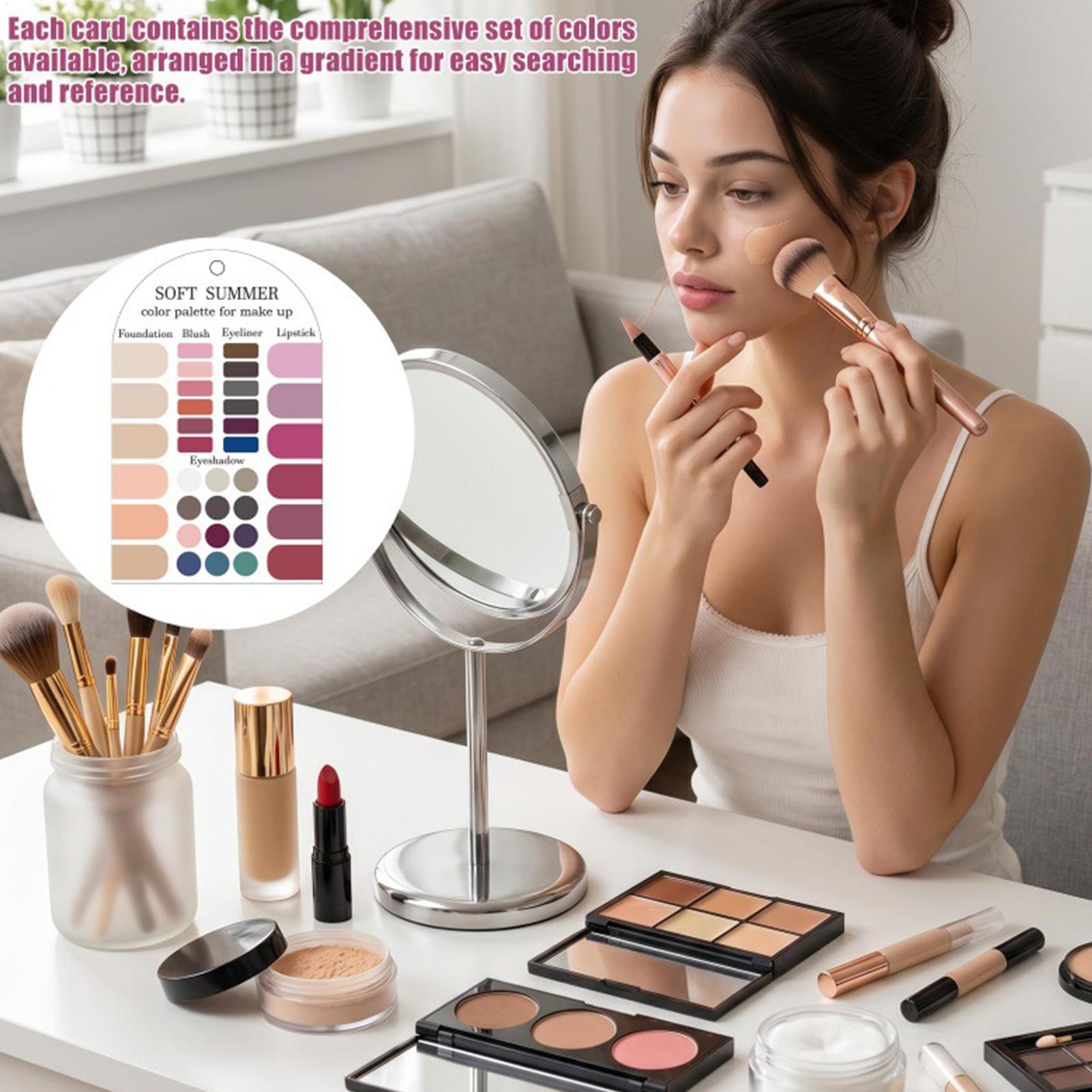 ソフトな夏のカラーパレットカード 2枚セット アクリル製 シ - Beauty Kiss Makeup のレビューと価格