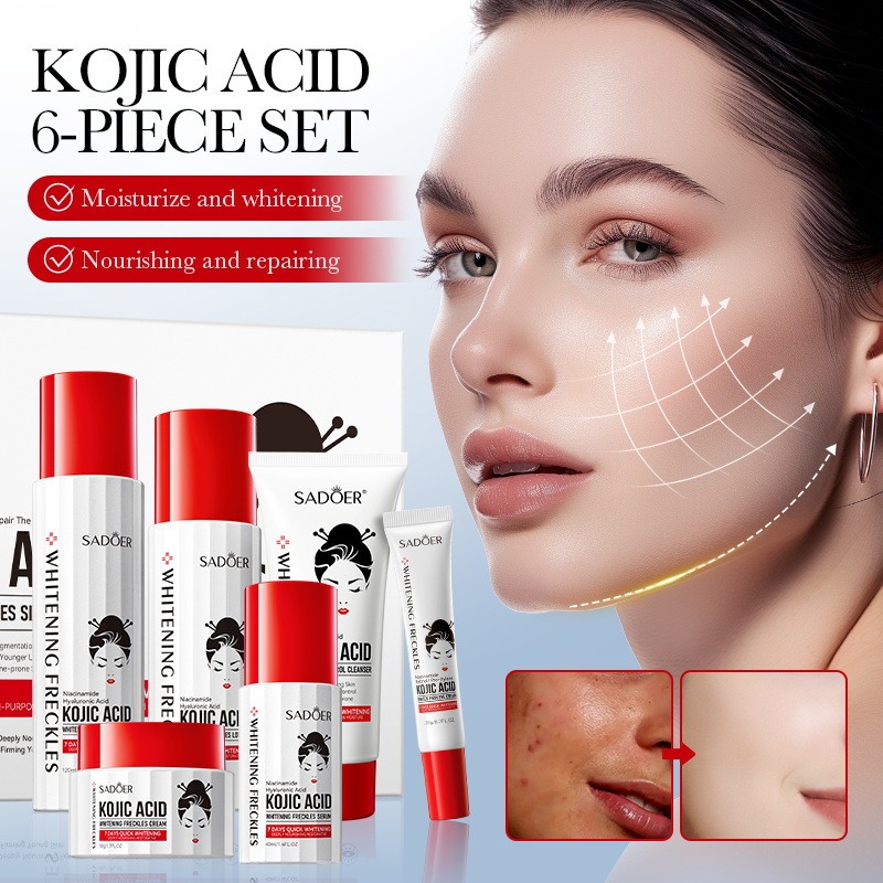 コウジ酸美白スキンケアセットクレンザートナーセラムアイクリー - Anti-Aging Face Cream のレビューと価格