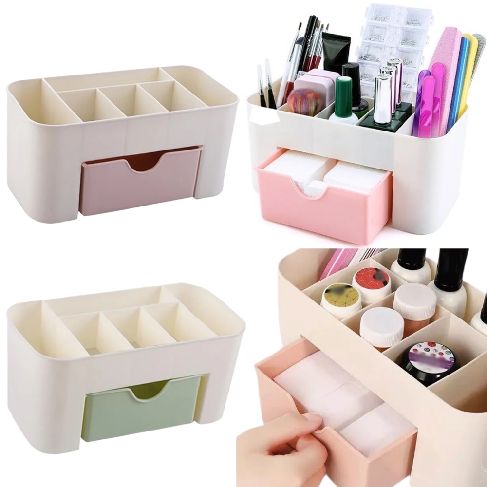 ネイルアートオーガナイザーデスクトップ引き出し化粧品収納ボッ - Beauty Kiss Makeup のレビューと価格