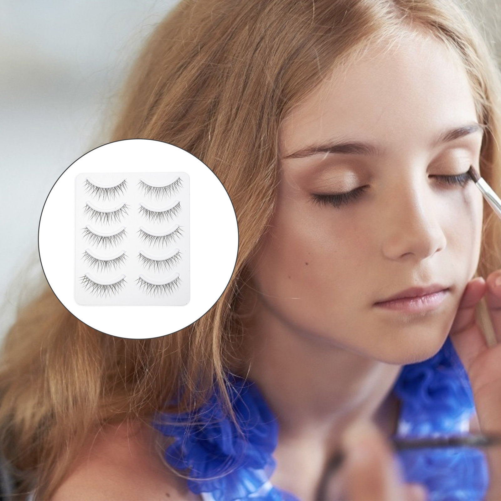 5組のナチュラルなクロス型つけまつげ。高品質な合成繊維を使用 - Photo Beauty Makeup のレビューと価格