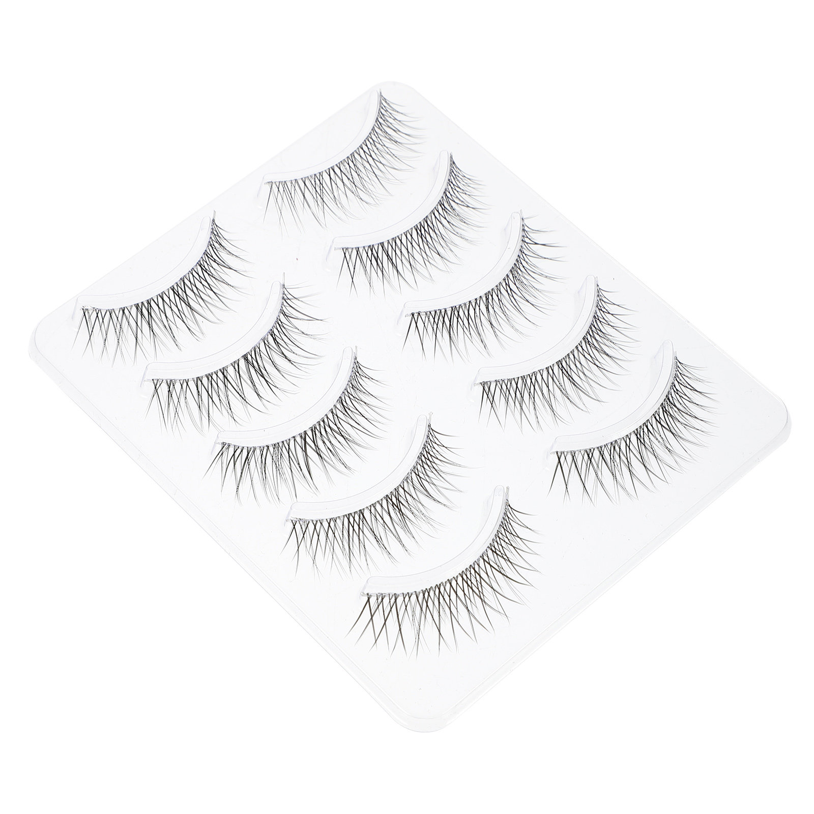5組のナチュラルなクロス型つけまつげ。高品質な合成繊維を使用 - Photo Beauty Makeup のレビューと価格