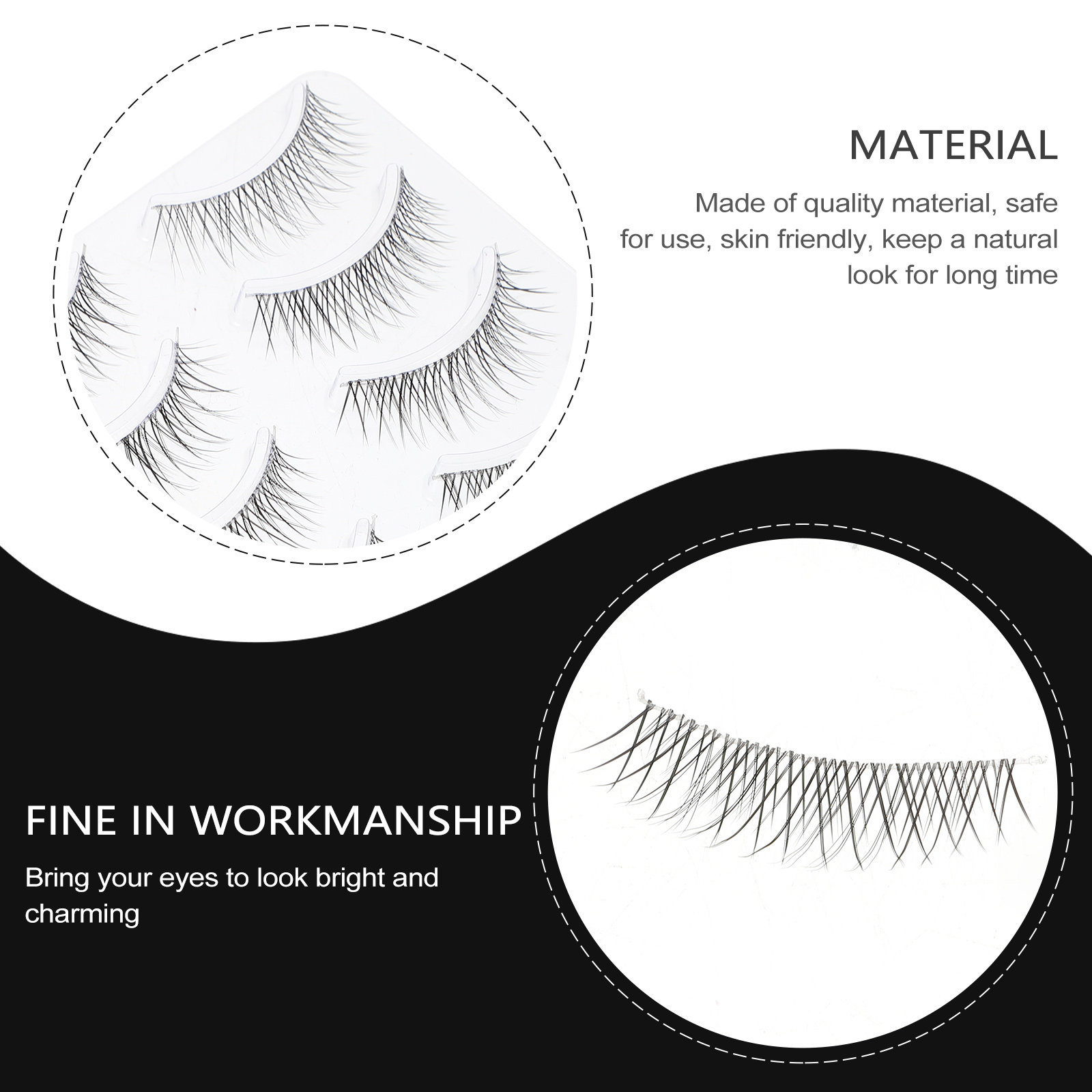 5組のナチュラルなクロス型つけまつげ。高品質な合成繊維を使用 - Photo Beauty Makeup のレビューと価格
