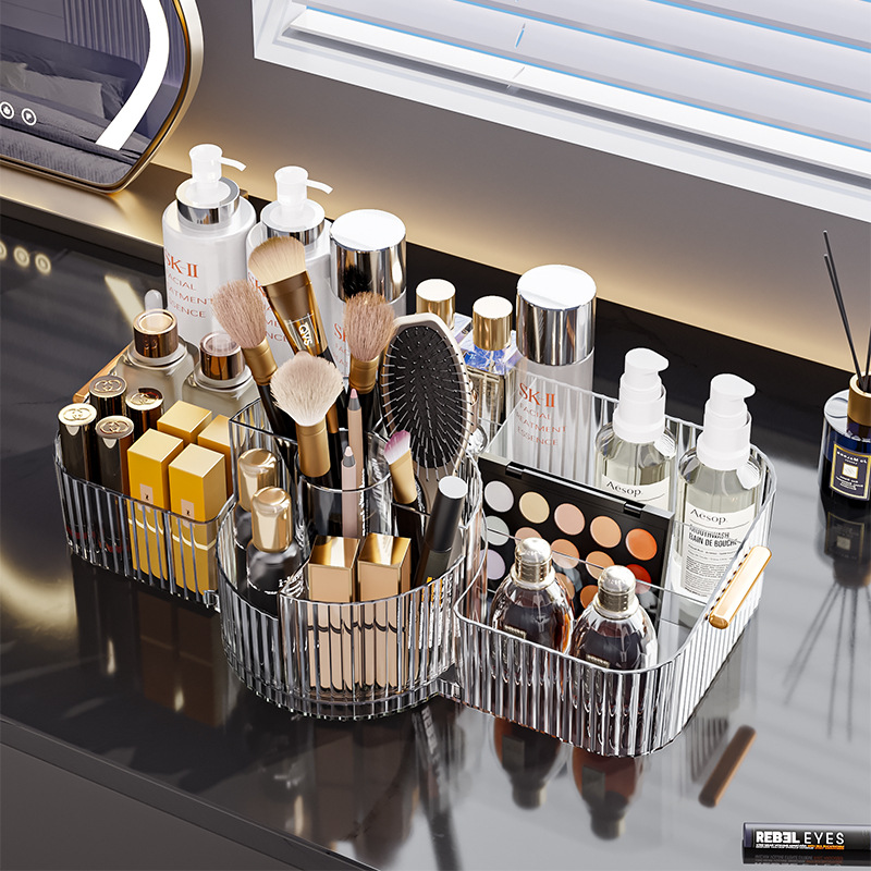 新しい360 °   回転式メイクブラシホルダー コスメ収納 - Beauty Kiss Makeup のレビューと価格