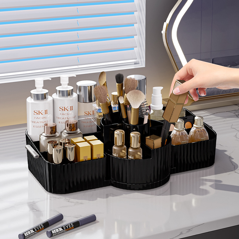 新しい360 °   回転式メイクブラシホルダー コスメ収納 - Beauty Kiss Makeup のレビューと価格