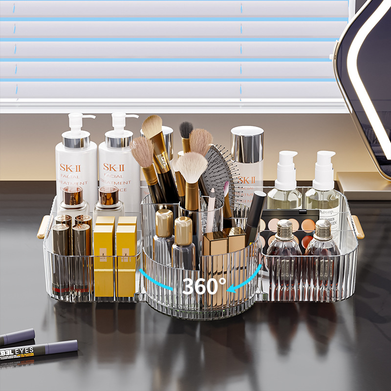 新しい360 °   回転式メイクブラシホルダー コスメ収納 - Beauty Kiss Makeup のレビューと価格